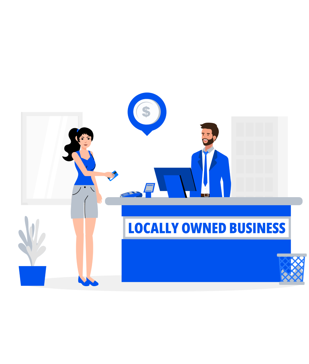 Locally owned business illustration